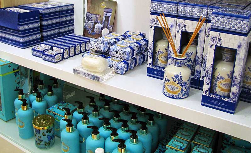 boutique store shopping soap