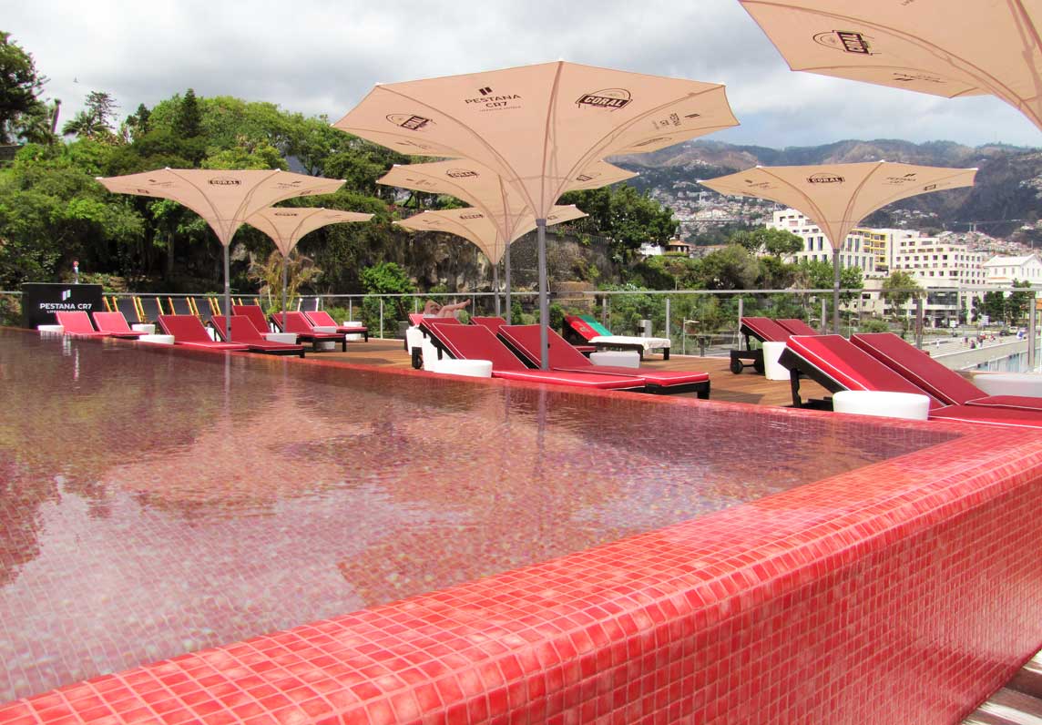 ronaldo hotel madeira pool deck view Funchal
