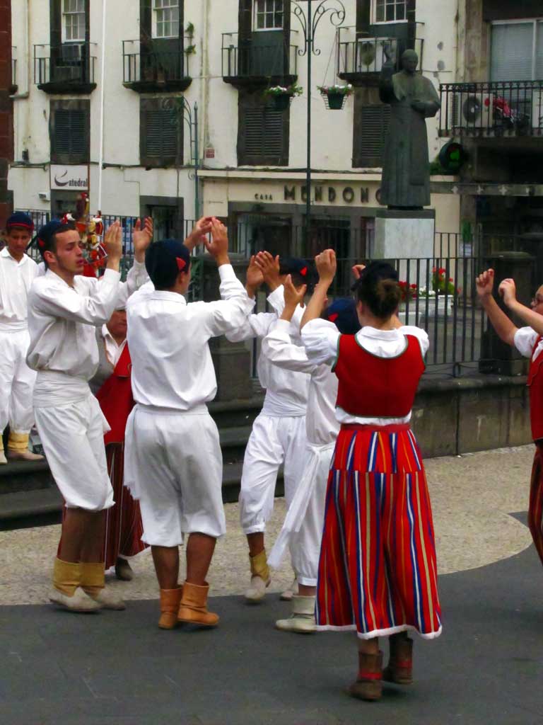 traditional dancing during flower festival on madeira
