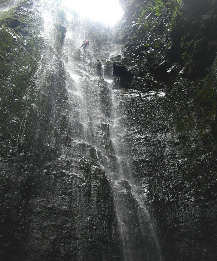 abseiling madeira high waterfall