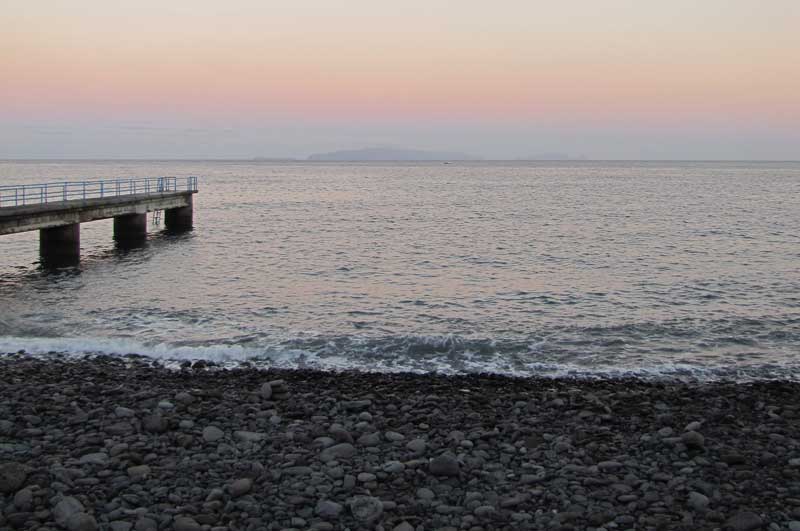 madeira beach rocks sundown